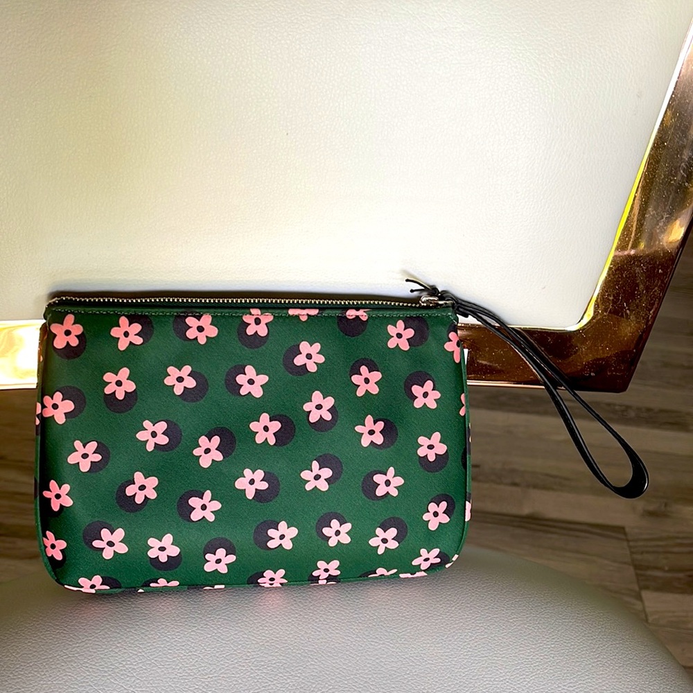 NWT Kate Spade nylon green pink floral bag set - Picture 15 of 16